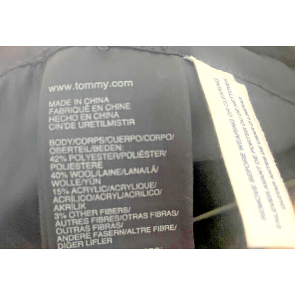 Tommy Hilfiger Navy Blue/Gray Houndstooth Wool Blend Skirt SZ 16 NWT - Picture 7 of 7